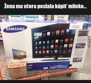 Poslal mě na nákup mléka