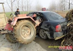 Tractor vs car
