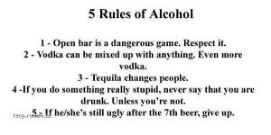 X Rules Of Alcohol