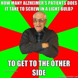 why did the alzheimer cross the road