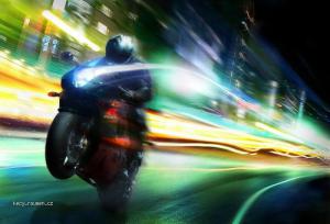 motorkar v noci