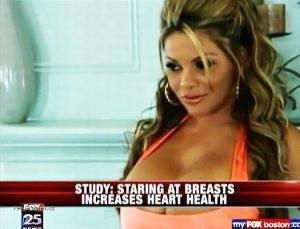 Staring at breast increases heart health