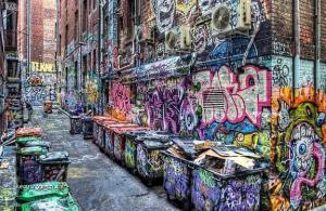 X Graffiti Alley in Melbourne