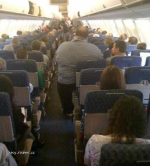 fat guy on plane