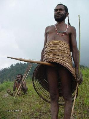 The native man of Papua New Guinea