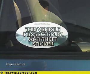 anti theft sticker