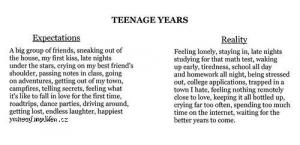 teenage years