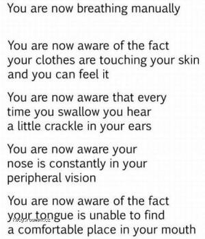 You are now breathing