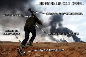 Hipster Libyan rebel