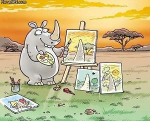 rhino painting