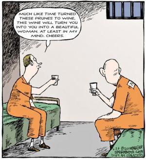 PrisonWine  joke cartoon