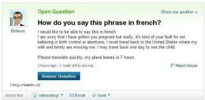 A Classic From Yahoo Answers