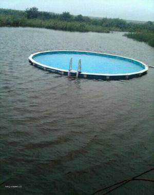 Above Ground Pool in Water