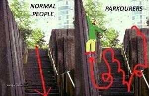 Normal people vs Parkourers