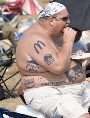Fat Fast Food Man Photoshop