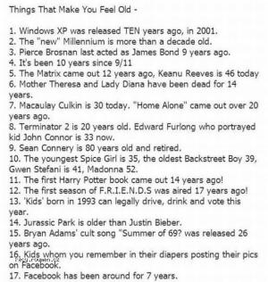 Things That Make You Feel Old