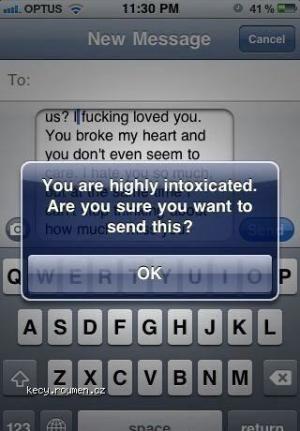 Iphone sms intoxicated