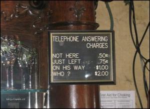 telephone answering charges