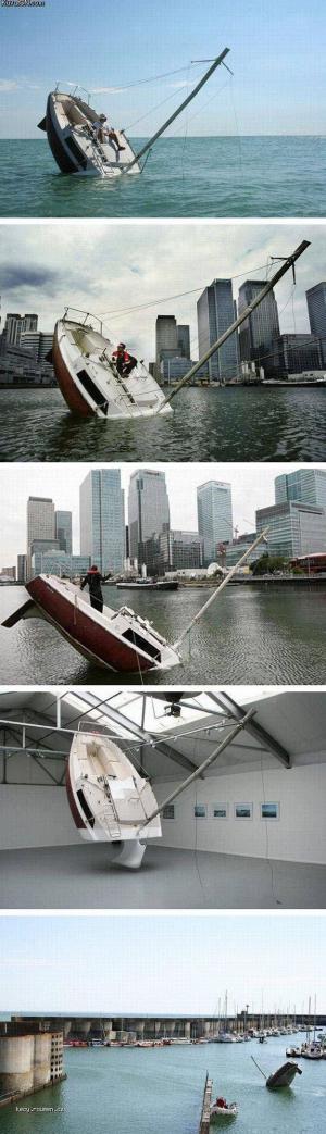 weirdest boat sculpture ever