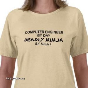computer engineer deadly ninja tshirt