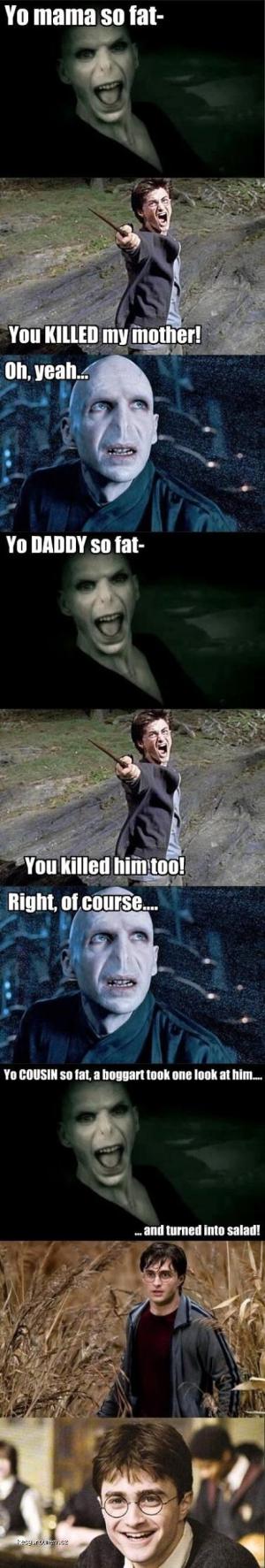 Voldemort tells a pretty good joke