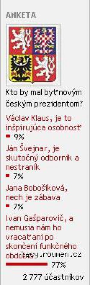 co hovoria slovaci na volbu prezidenta