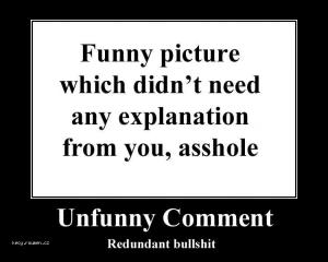 unfunny comment