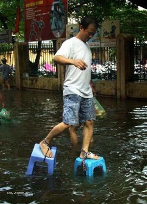 Unusual Flooding Footwear