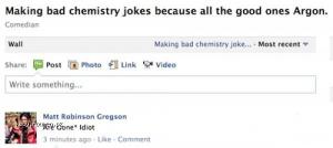 Chemistry Joke Correction Fail