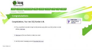 icq registration fail