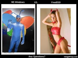 ms windows vs freebsd