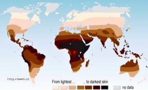 Global Map Of Skin Colour