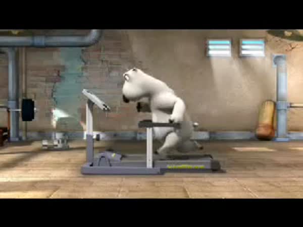 Animace - Medvídek vs. běžící pás