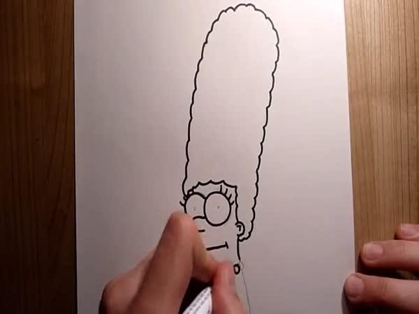 Návod - Jak nakreslit Marge Simpsonovou