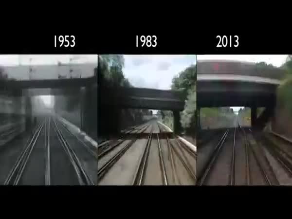       Cesta vlakem z Londýna v letech 1953–2013      