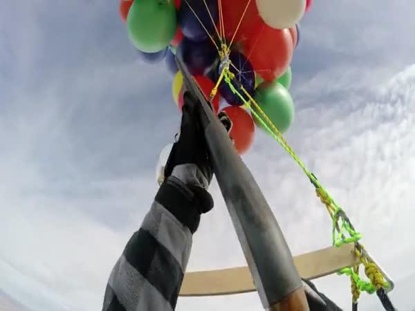 Sestřelení balónů ve 2 kilometrech