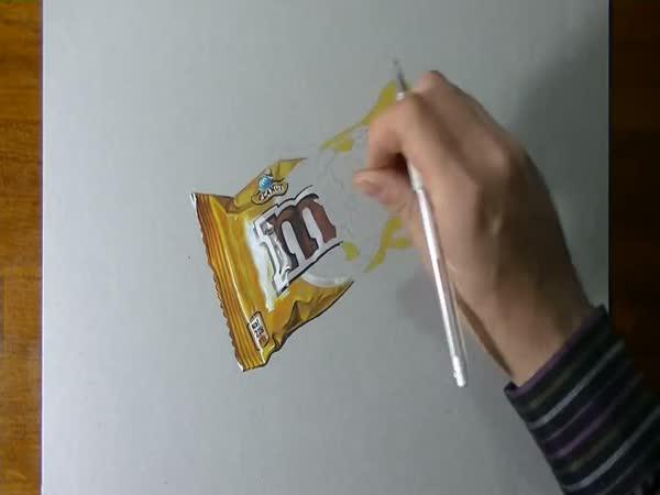     Realistická kresba M&M    