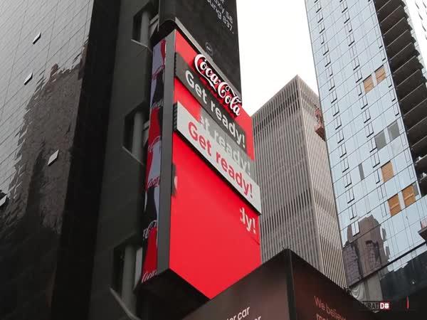 Trojrozměrný billboard Coca-Cola
