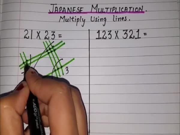 Japonský způsob násobení čísel