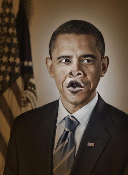       GALERIE – Obamova portrétní fotomontáž      