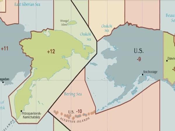     Vzdálenost mezi Ruskem a USA    
